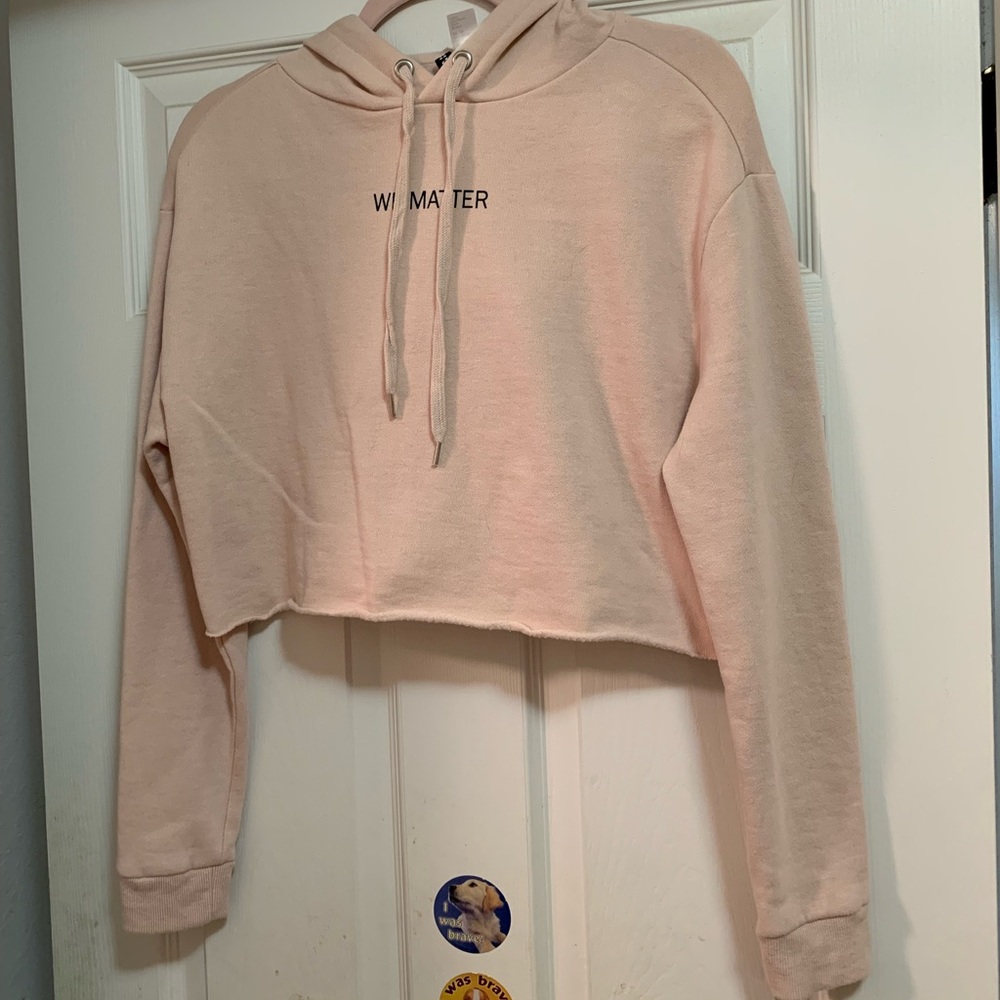 “We Matter” crop top hoodie